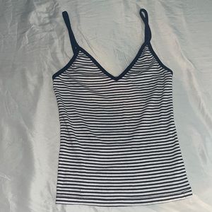 Black and white striped Charlotte Russe large tank top